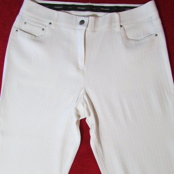 Sharagano White 5 Pocket Pants Stretch Perfect! - Picture 5 of 8